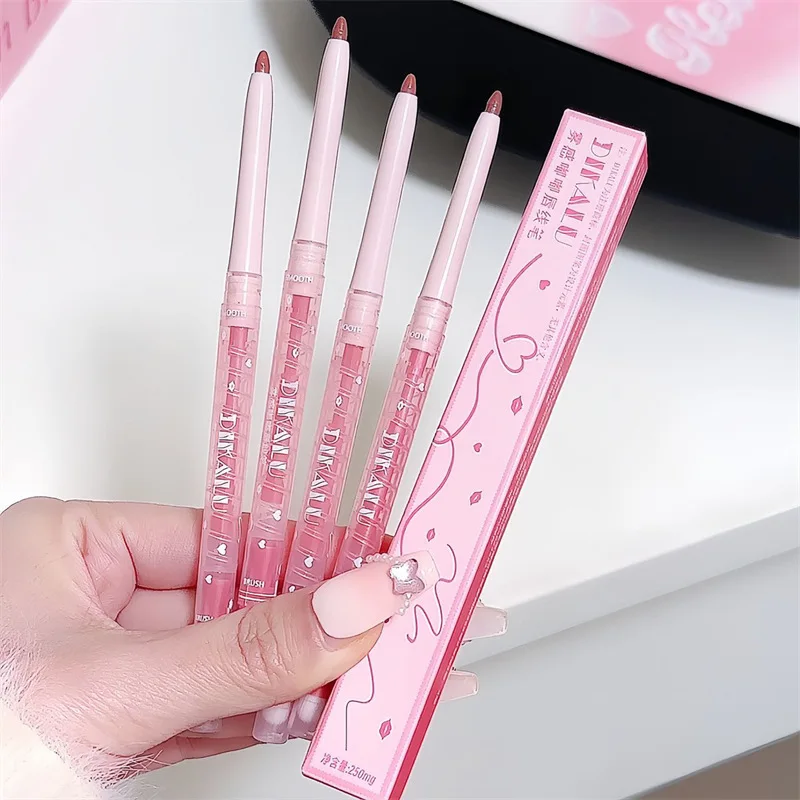 Delineador de labios B1 - Tipo boceto Delineador de labios Maquillaje en cinta de color Cepillo de labios Principiante Portátil