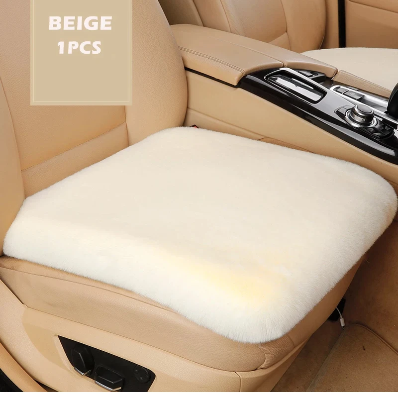 Winter Warm Artificial Rabbit Fur Car Seat Covers Universal Size Automobiles Seat Covers Interior Accessories