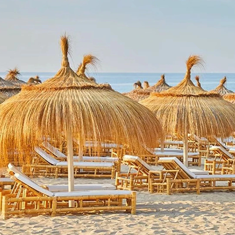 Tropical Tiki Umbrella Exclusive HIT Hot Styles Vietnam Design Style Affordable Natural Seagrass Thatch Roof Umbrella