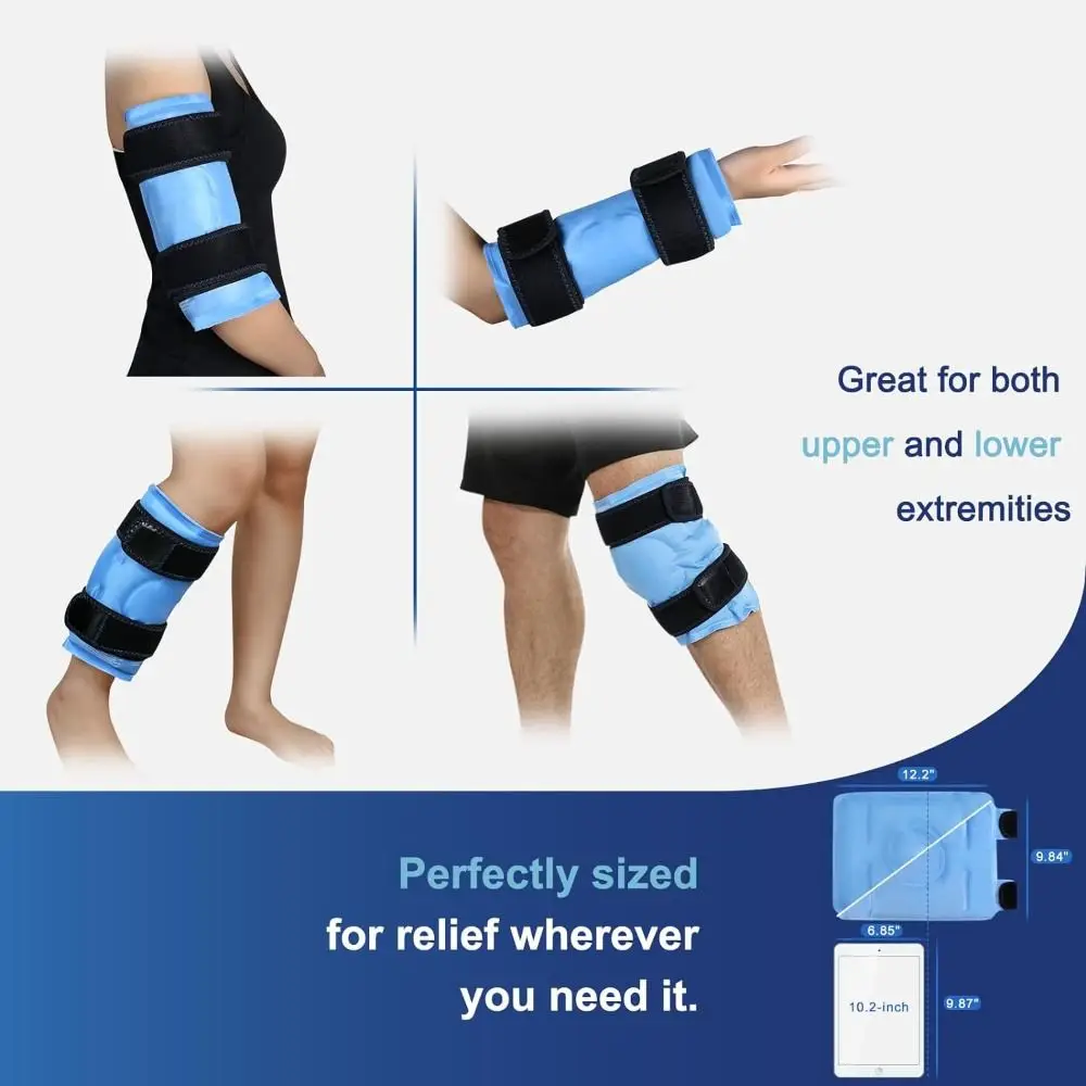 Knee Pain Relief Ice Pack Reusable Swelling Knee Replacement Gel Ice Wrap Surgery Cold Compress Therapy Leg Injuries