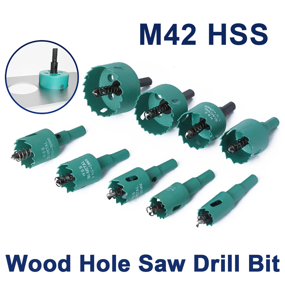 

1pc 16-200mm Bimetal Wood Hole Saw Drill Bit M42 HSS Woodworking Tools For Plasterboard Bimetal Hole Saw