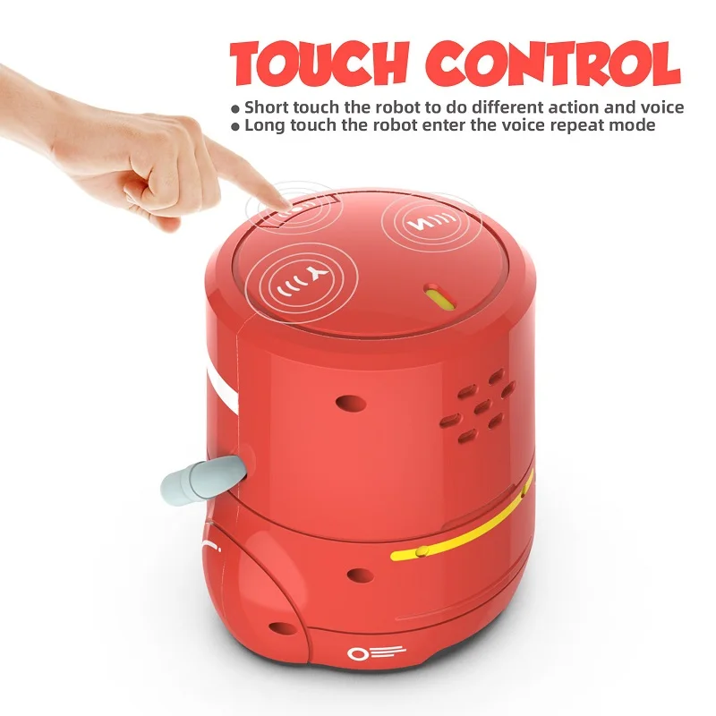Robot inteligente AI con Sensor táctil de interacción por voz, juguete educativo de aprendizaje para niños, grabadora de mensajes de voz, desarrollo temprano