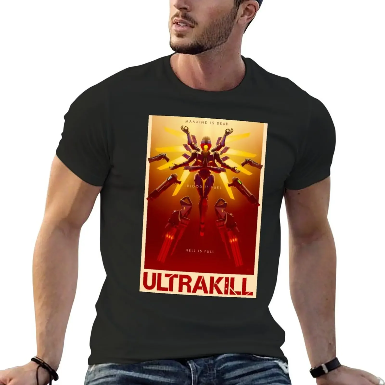 ULTRAKILL T-Shirt aesthetic clothes plus size tops custom t shirt basketball graphic tees Men's cotton t-shirt