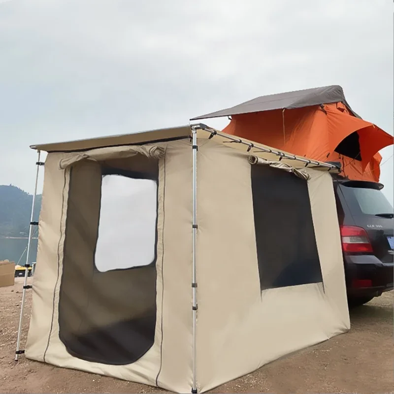 Outdoor Camping Car Awning Accessory 2*2.5M Heavy Duty Deluxe Sun Shelter Room with Floor