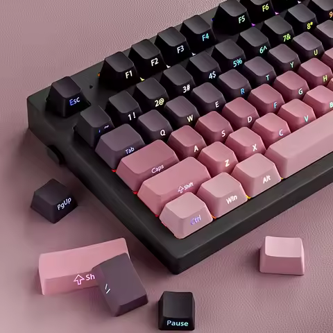 PBT Keycap Set APAYADO Double Shot Side Print Shine Through Backlit Keycaps For MX Switch Custom Mechanical Keyboard