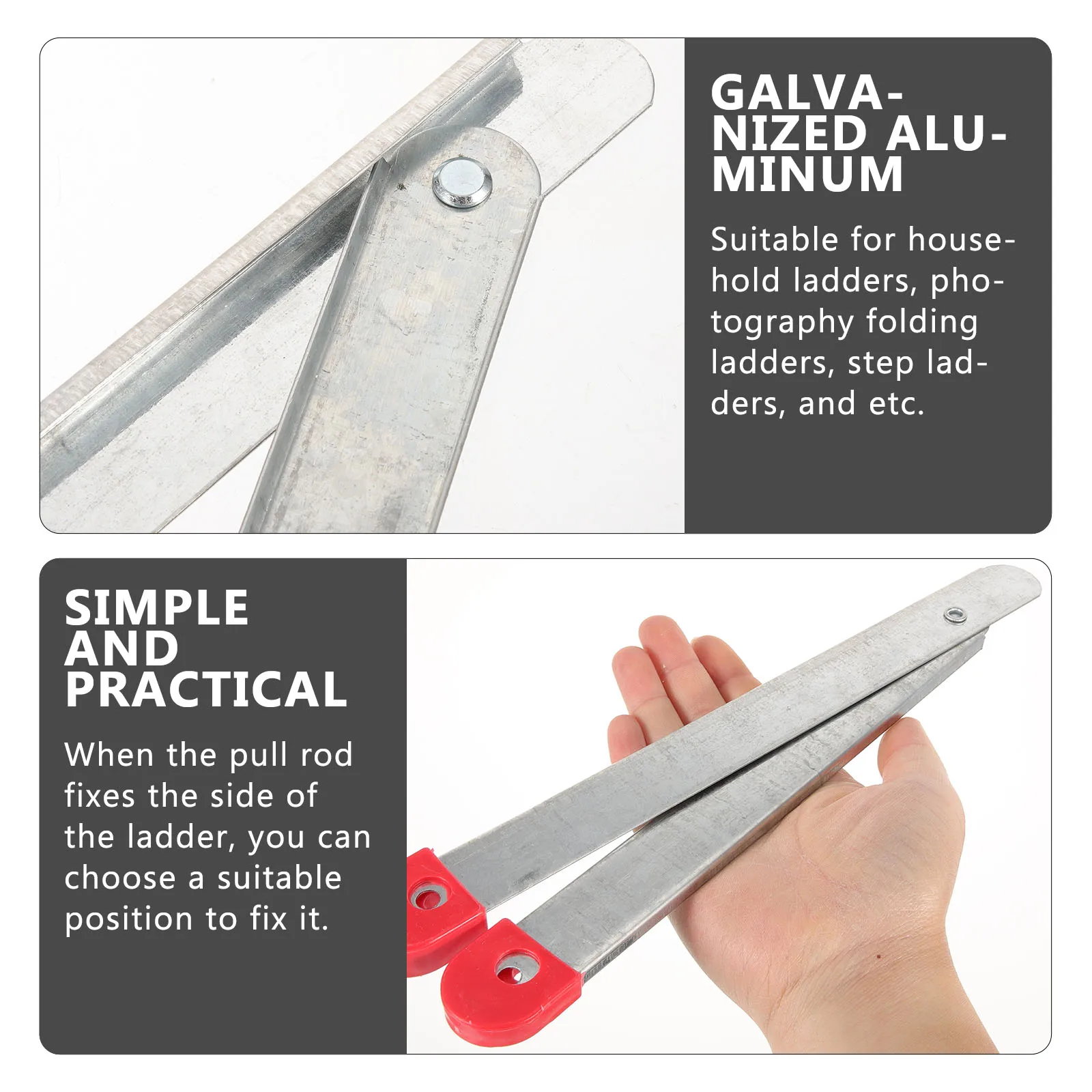 

2pcs Heavy Duty Aluminum Hinge Galvanized Attachments for Ladders Folding Step Parts Construction Tools Small Ladder Accessories