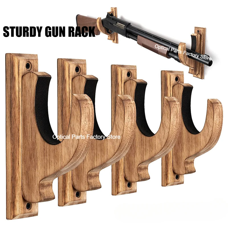 Wall Mounted Solid Wood Hunting Gun Rifle Brackets Display Airsoft Sword Firearms Glock G17 M16 AR15 AR10 M4 AK47 Accessories