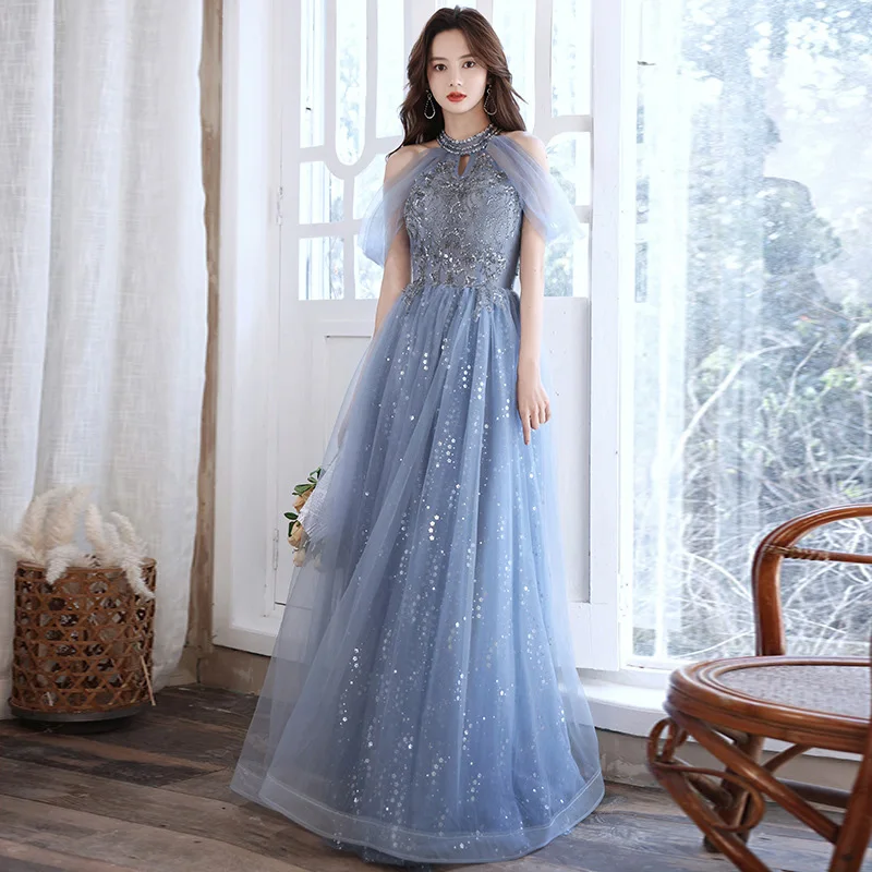 

DSP Customise Элегантные трапециевидные платья с круглым вырезом и открытыми плечами для выпускного вечера Длинные платья макси для торжественных случаев Бальные платья