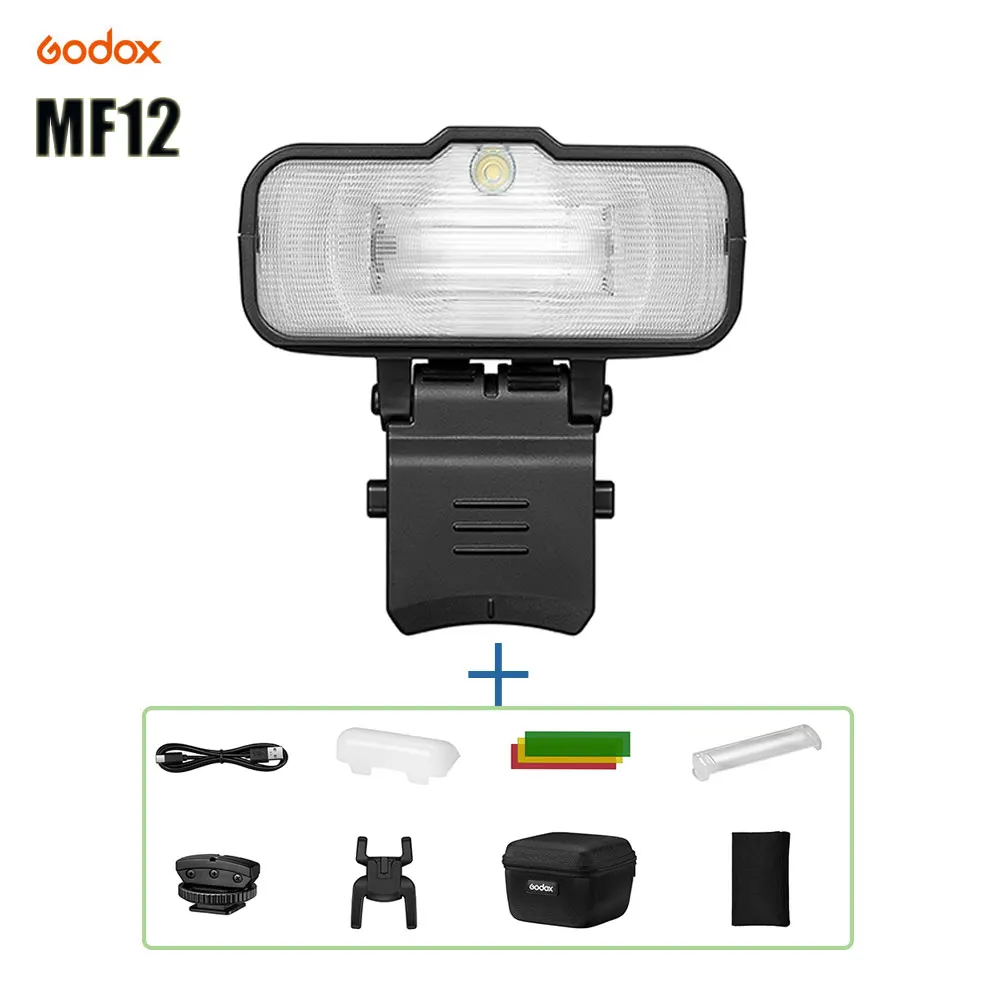 Godox MF12 LED Macro Flash Light Mini Photography Lamp 2.4G Wireless Speedlite TTL Camera Fill Light For Nikon Sony Canon Fuji