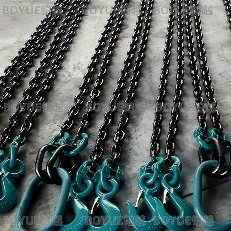 Heavy Duty 4 Leg Chain Lifting Sling G80 Alloy Steel Rigging Hardware for Container Cargo Hoist CE Certified High Strength