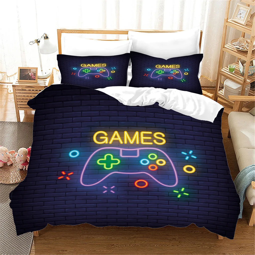 2/3pcs bedding set Digital Print Comfortable Duvet Cover for Home Bedroom Decoration, 1 Duvet Cover and 2pillowcase with Zippers