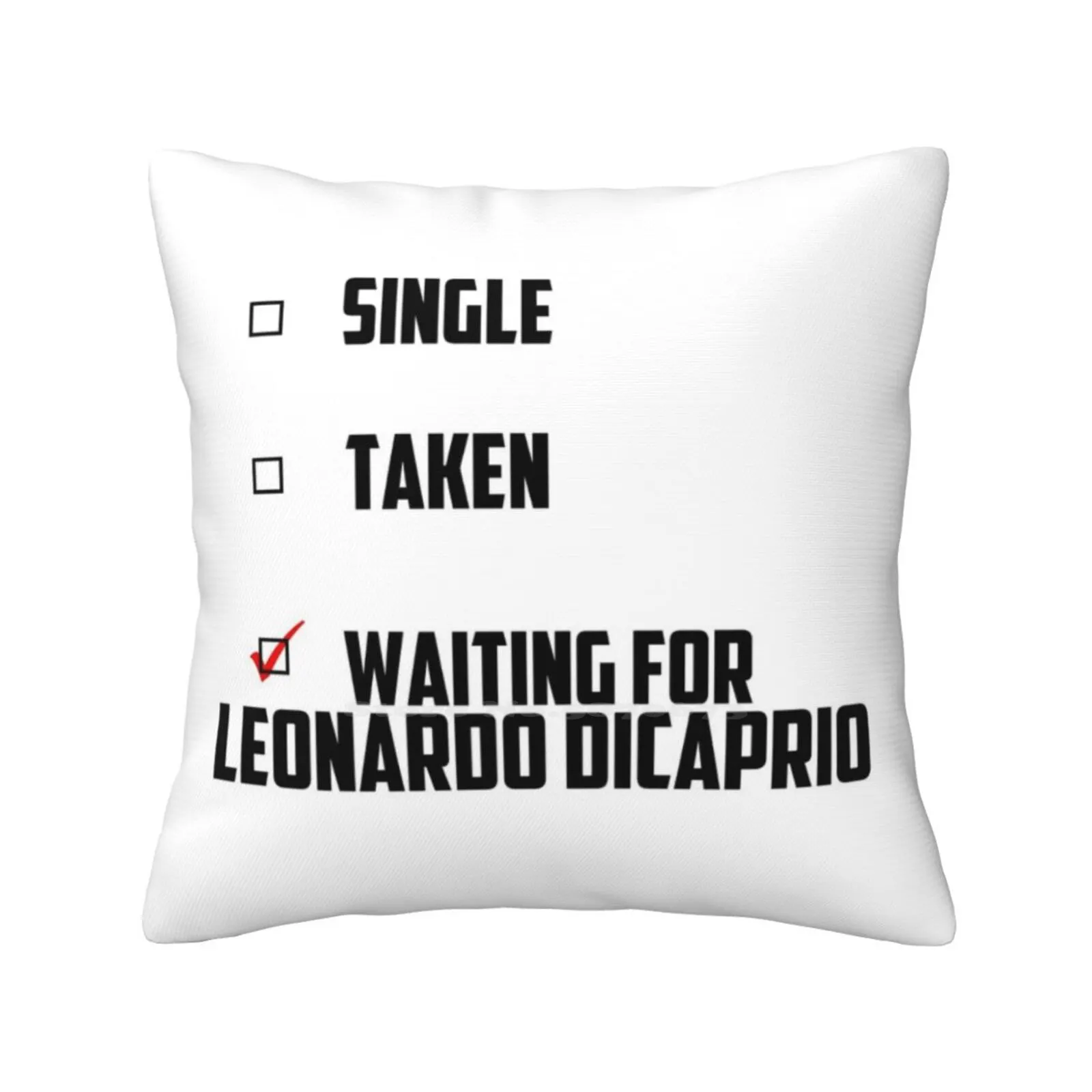 

Waiting For Leonardo Dicaprio Funny Cute Decor Square Pillowcase Leonardo Dicaprio