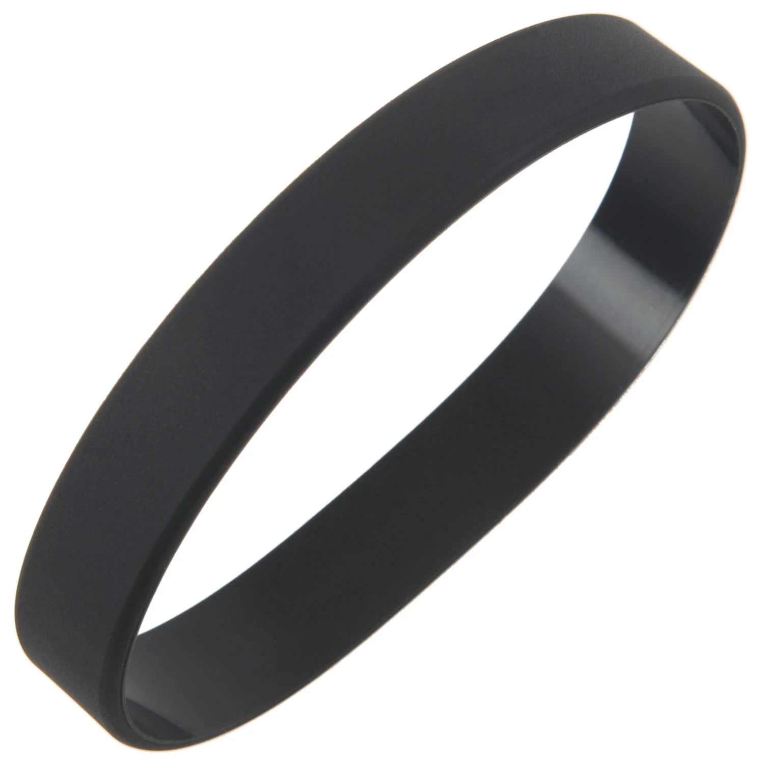 Fashion Silicone Rubber Elasticity Wristband Wrist Band Cuff Bracelet Bangle Black