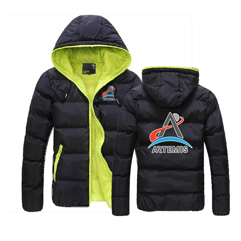 Men's Artemis Program Logo Print 2026 Thicken Warm Hoodies Handsome Simple Style Fashion Coat Sweatshirt Leisure Jacket