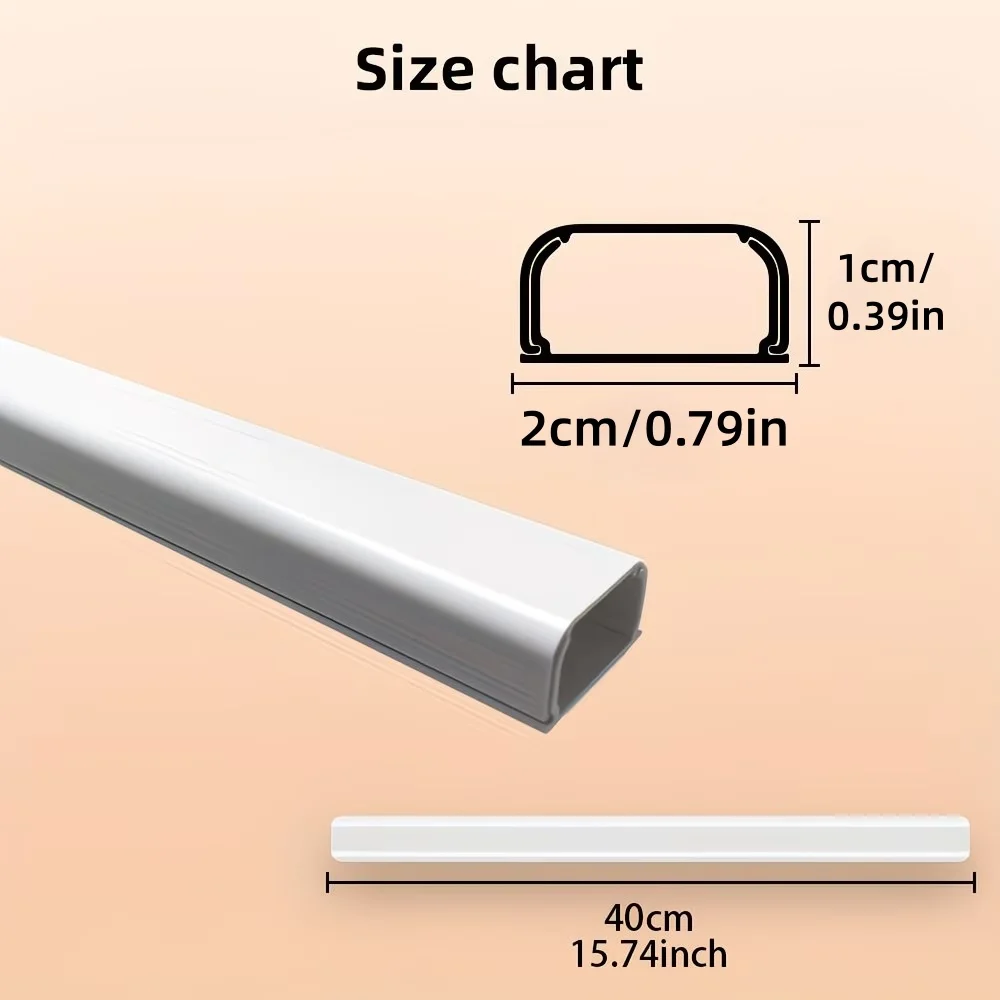 1/2PCS Wall Cord Concealment on-Wall Cable Cover Channel - Cable Concealer for Wires, Cable Management Solution for Home Office