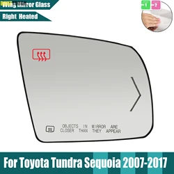 For Toyota Tundra 2007-2017 Sequoia 2008-2017 Passenger Side White Mirror Glass Heated Function Signal Waterproof Large Vision