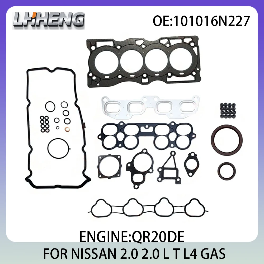 

Engine Full Overhaul Gasket Kit Rebuild Set For NISSAN PRIMERA 101016N227 50240300 212555 QR20DE 2.0L 2.0 L T L4 GAS 2002-2008