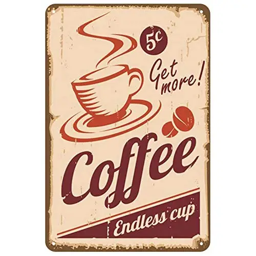 

Coffee Theme Sign Metal Tin Sign Vintage Wall Decor Retro Bar Coffee Shop Home Decor Metal Poster Pub Metal Sign aasd-70