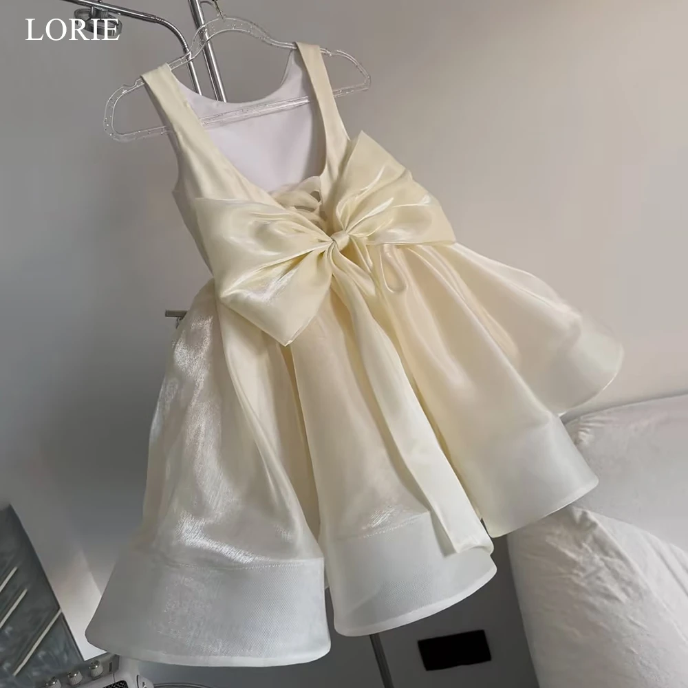 

LORIE Роскошное детское платье с вырезом-лодочкой, без рукавов, с бантом и шнуровкой, для девочек, праздничное, милое, А-силуэт, на день рождения, 2026, на заказ