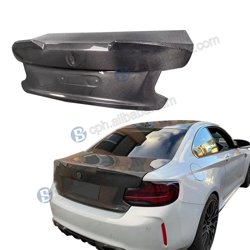 BENSNEES Customized Modified Car Parts MP Style Black Rear Carbon Fiber Trunk for  M235i M240i M2C F87 M2