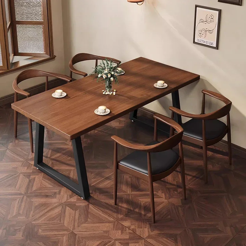 Solid Wood Dining Tables Square Small Coffee Kitchen Interior Dining Tables House Mesa Redonda Comedor Kitchen Furniture