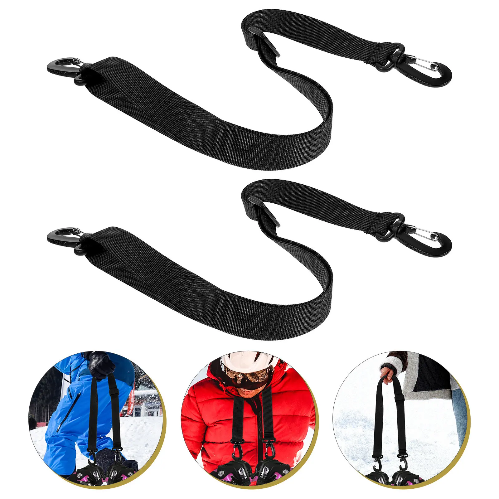 

2Pcs Compact Ski Boots Carrying Leash Foldable Shoulder Sling for Adults Portable Boots Carrier Strap Outdoor Skiing