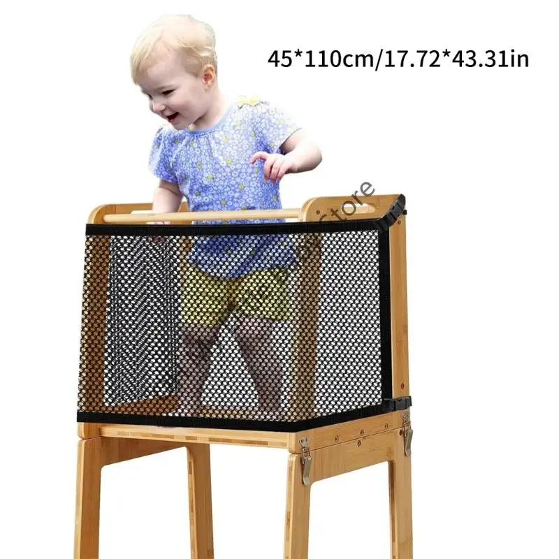 M76c protetor malha nylon reforçado, crianças aprendendo segurança para torres brincar dobráveis, proteções