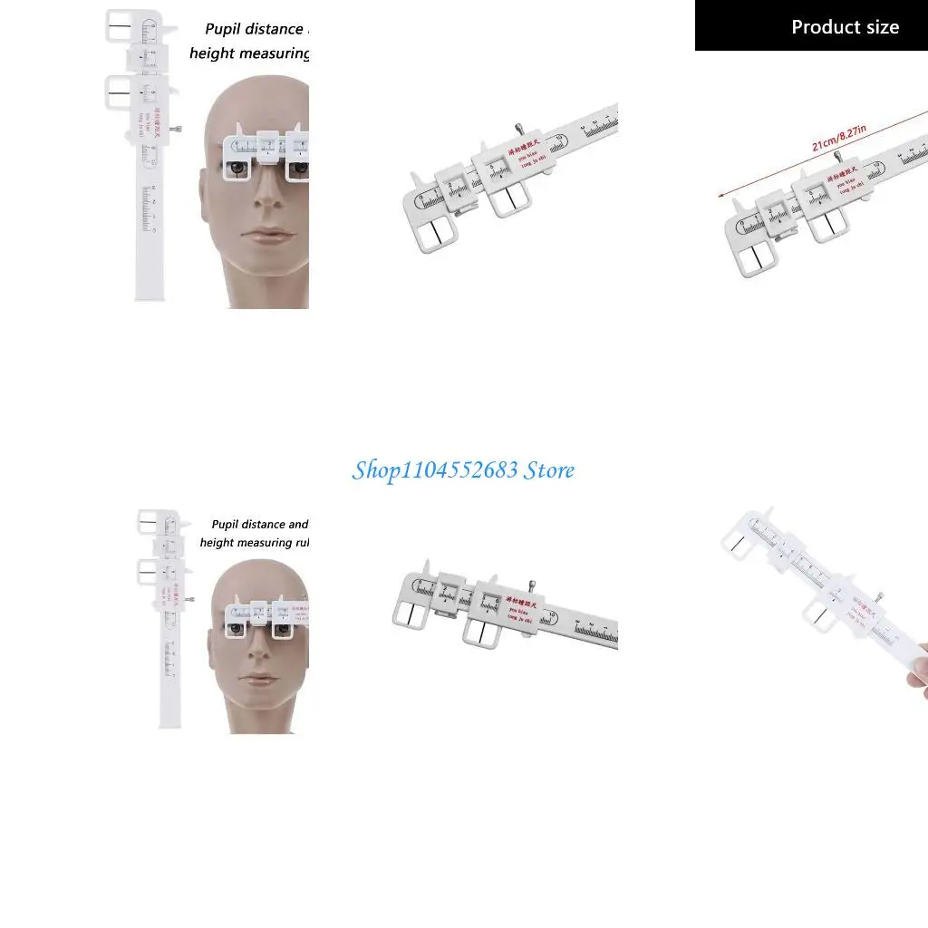 

Y6GD Eyeglass Fitting Instrument For Precise PD Measurement Comfortable Handle Lightweight Design Professional Optometry Use