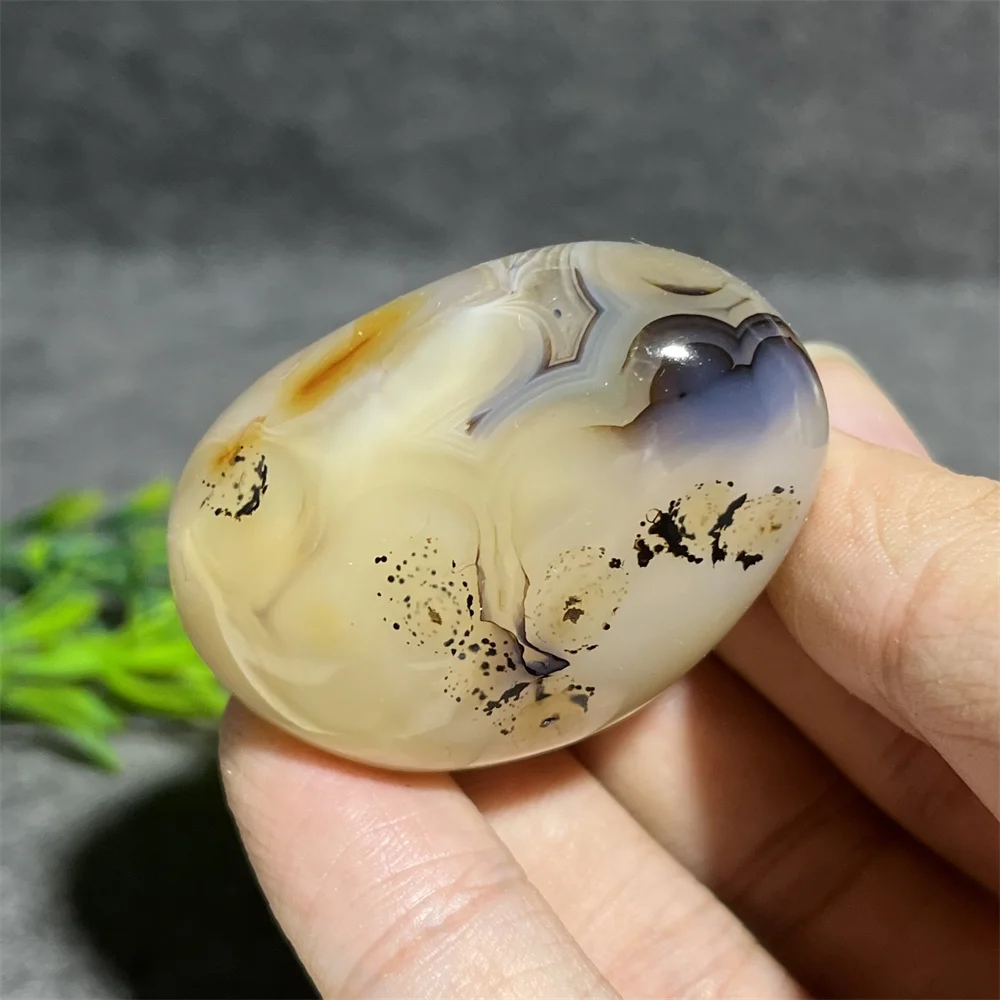 Crystal Natural Chalcedony Agate Stone Quartz Energy Polishing Beauty Gemstones Palm Jade Reiki Healing Home Decoration