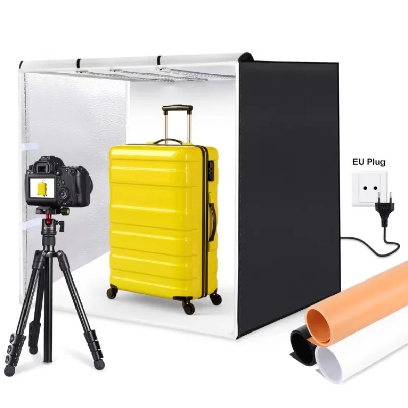 New 80cm Folding Portable 90W 14000LM High CRI White Light 3 Colors Free Backdrops Photography Photo Studio Tent Box