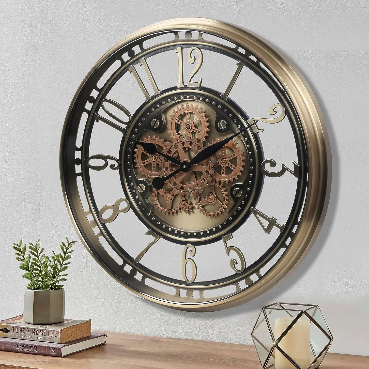 Living Room Decor, Modern Farmhouse Silent Wall Clock for Farmhouse Wall Decor, Wall Ar