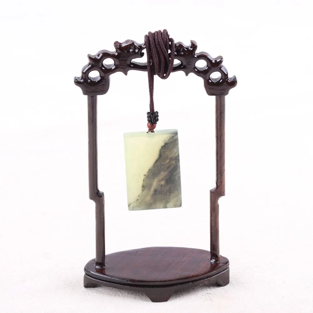 

Деревянная подставка для ожерелья, держатель для ювелирных изделий, браслет, органайзер, стойка, нефритовый кулон, держатель для домашнего магазина