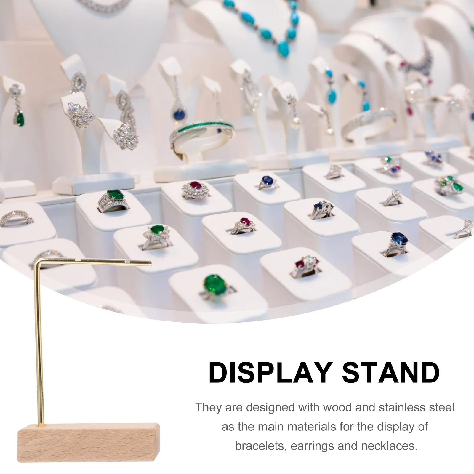 

3Pcs Jewelry Storage Racks Stylish Durable Bracelets Earring Necklace Display Stand Jewelry Organizer Display Rack