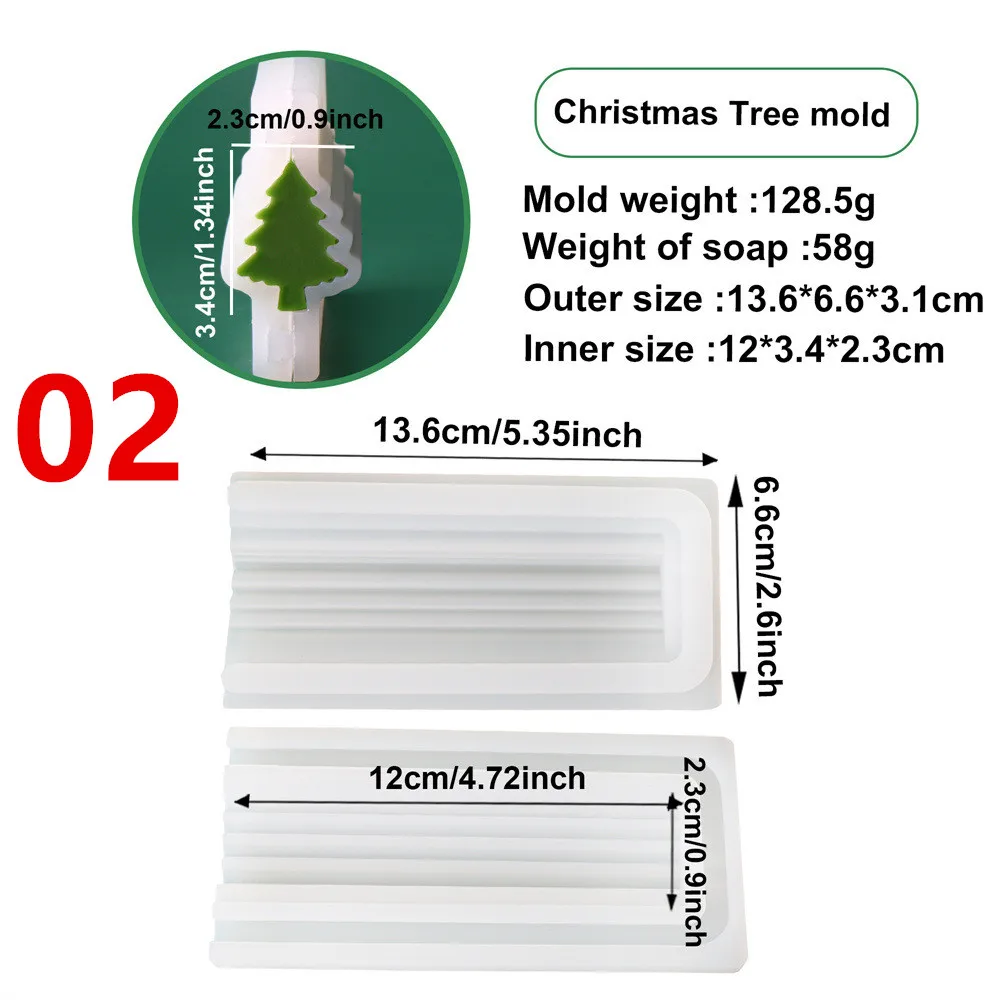 Weihnachtsbaum Elch Bart Rohr Säule Silikon Kerze Seife Form DIY Embed Seife Machen Liefert Silikon Form Seife – Detail 9
