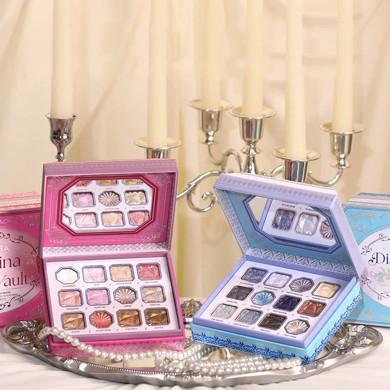

Moira 12-Color Pearl All-Shimmer Eyeshadow Palette – Long-Lasting Waterproof Eye Glitter,Endless Sparkle,Jewel Box Series