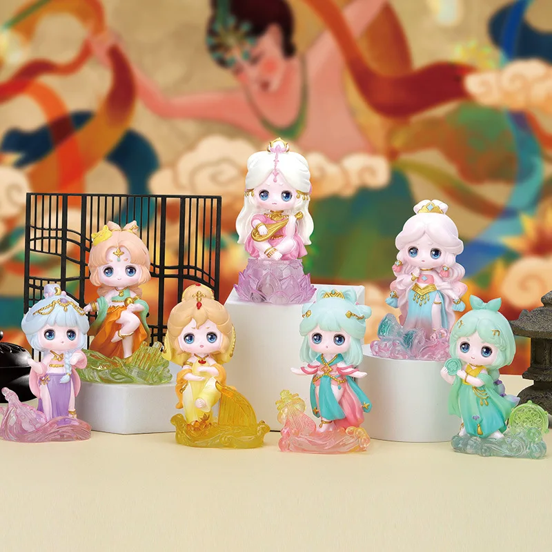 

Authentic Dunhuang Flying Apsaras 2nd Generation Blind Box Ancient Festival Gift Cartoon Desktop Figurine Doll Ornament Cartoon