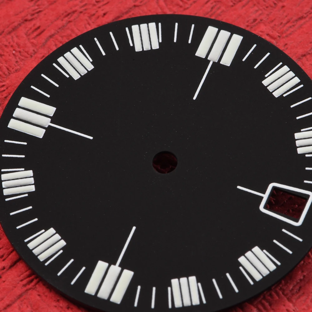 28.5mm watch dial 4.2 O'clock SKX007009 Turtle 6105 6309 For NH35 36 Movement Dive Watch C3&BGW-9 Luminous watch dials
