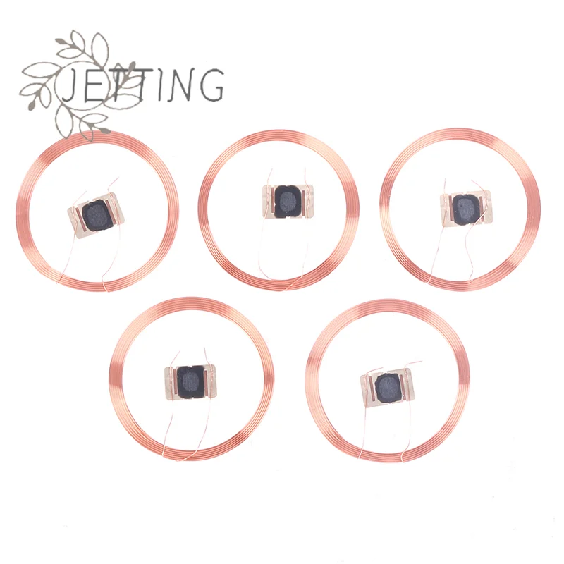 Hot 5 pièces 21.6mm 13.56MHZ UID IC carte ID réinscriptible modifiable puce porte-clés RFID bobine auto-adhésive