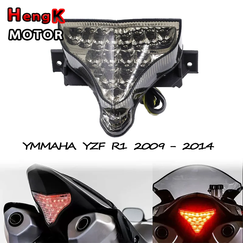 

Applicable to Yamaha YZF-R1 YZF R1 2009-2010-2011-2012-2013-2014 rear tail light rear brake lamp assembly with turn signal LED