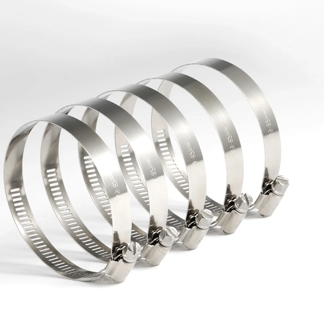 5 個 6 ミリメートル-600 ミリメートルホースクランプ調整可能な 304 ステンレス鋼ホースクリップ車の燃料ホースパイプクランプワームドライブ耐久性のある抗酸化