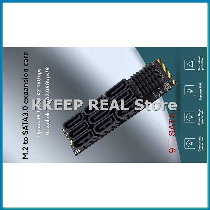 M.2 M KEY NVMe to 9 Ports Convert Card 3.0 Extend Adapter PCIE 3.0 X2 Hard Disk Capacity High Speed Expansion-A79U
