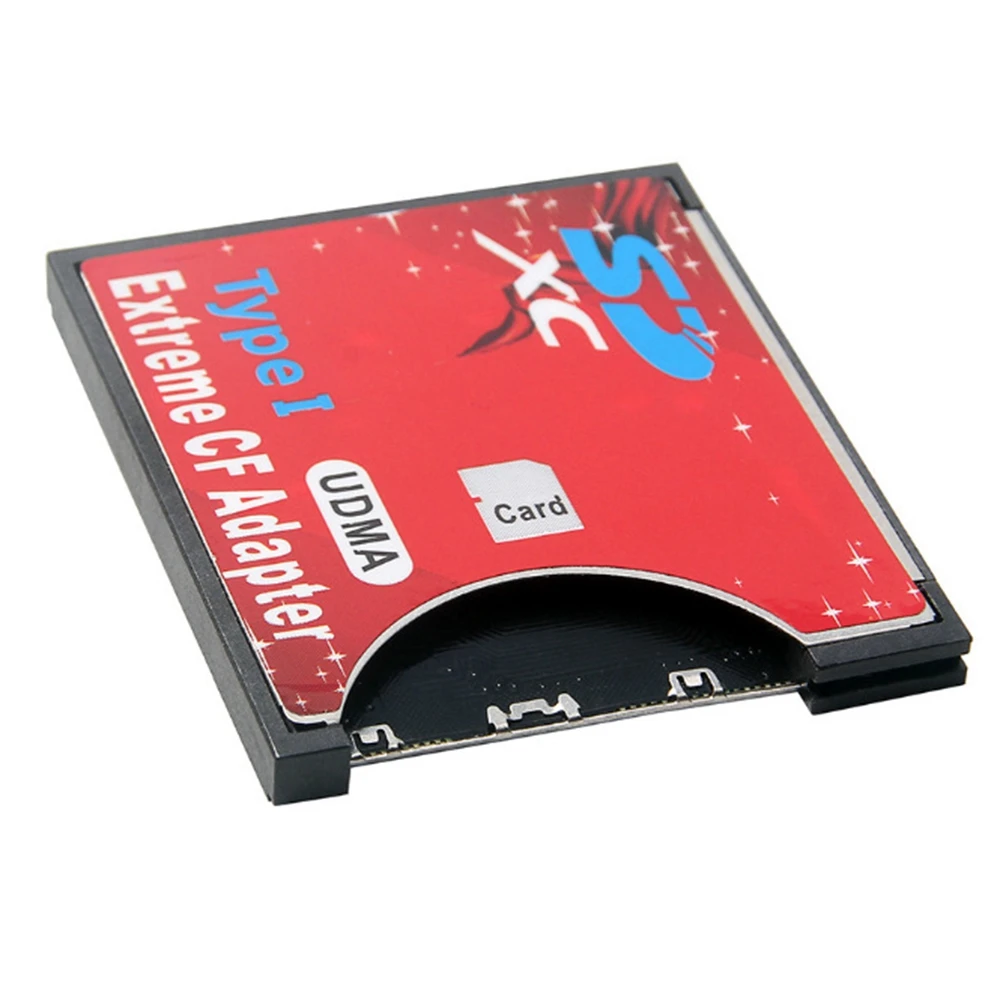 Nueva funda para tarjeta SD a CF compatible con WIFI inalámbrico tarjeta SD tipo i adaptador cámara SLR roja