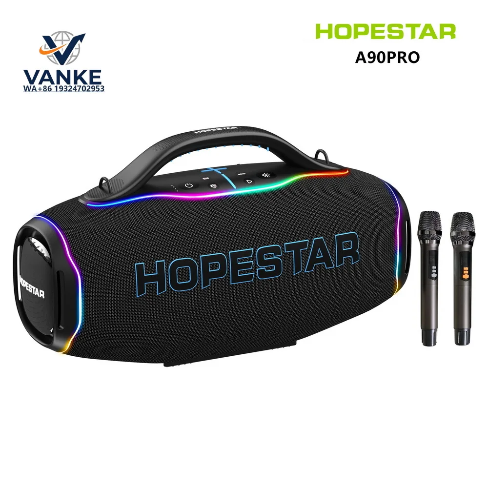 2026 New Hopestar A90PRO 700W Portable Outdoor Karaoke Speaker 2 Microphone 36000mAh Battery RGB LED Light BT5.4 IPX6 Speaker