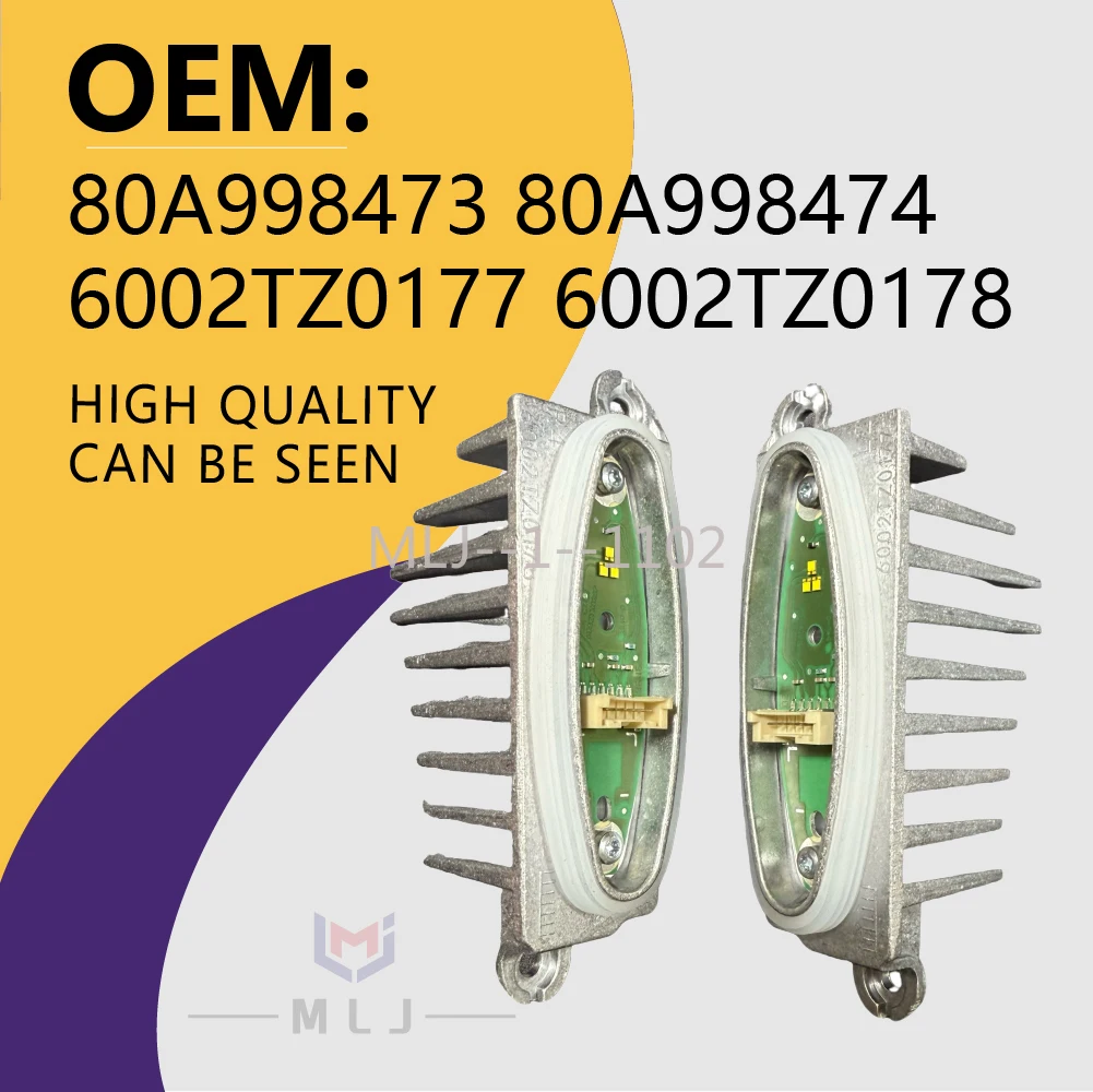 

OEM 80A998473 80A998474 Headlight LED Angel Eyes Daytime Running Light White Module For 2018-2020 Audi Q5 6002TZ0177 6002TZ0178