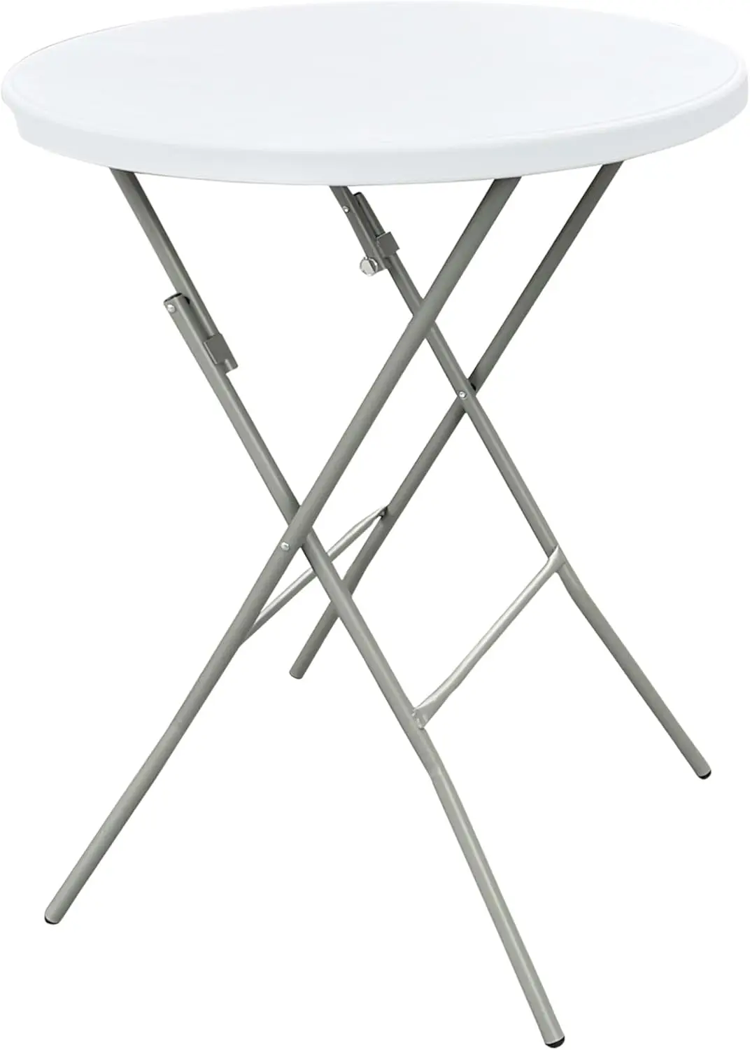 

32in Cocktail Table, no Assembly Required, High Top Bistro Round Plastic Folding Table, Foldable Portable Bar Height Tables, Ind
