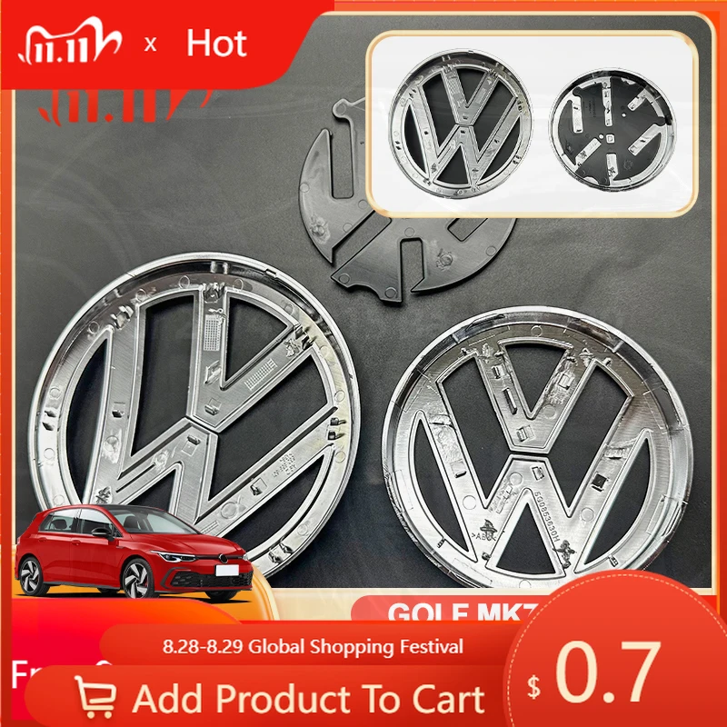 

Гольф Горячая Для VW VOLKSWAGEN 138 мм Хром Подходит для VW Golf MK7 2013-2017 Передняя крышка решетки + 110 мм задняя крышка багажника
