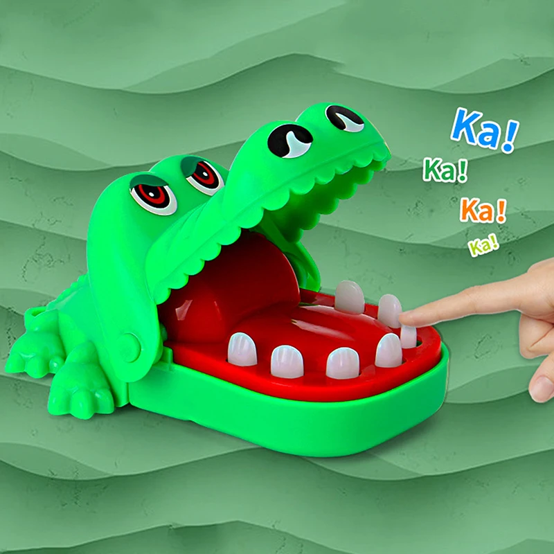 Cartoon Crocodile Keychain Network Fashion Pressing Teeth Toy Random Biting Hand Alligator Parent-Child Interaction Game