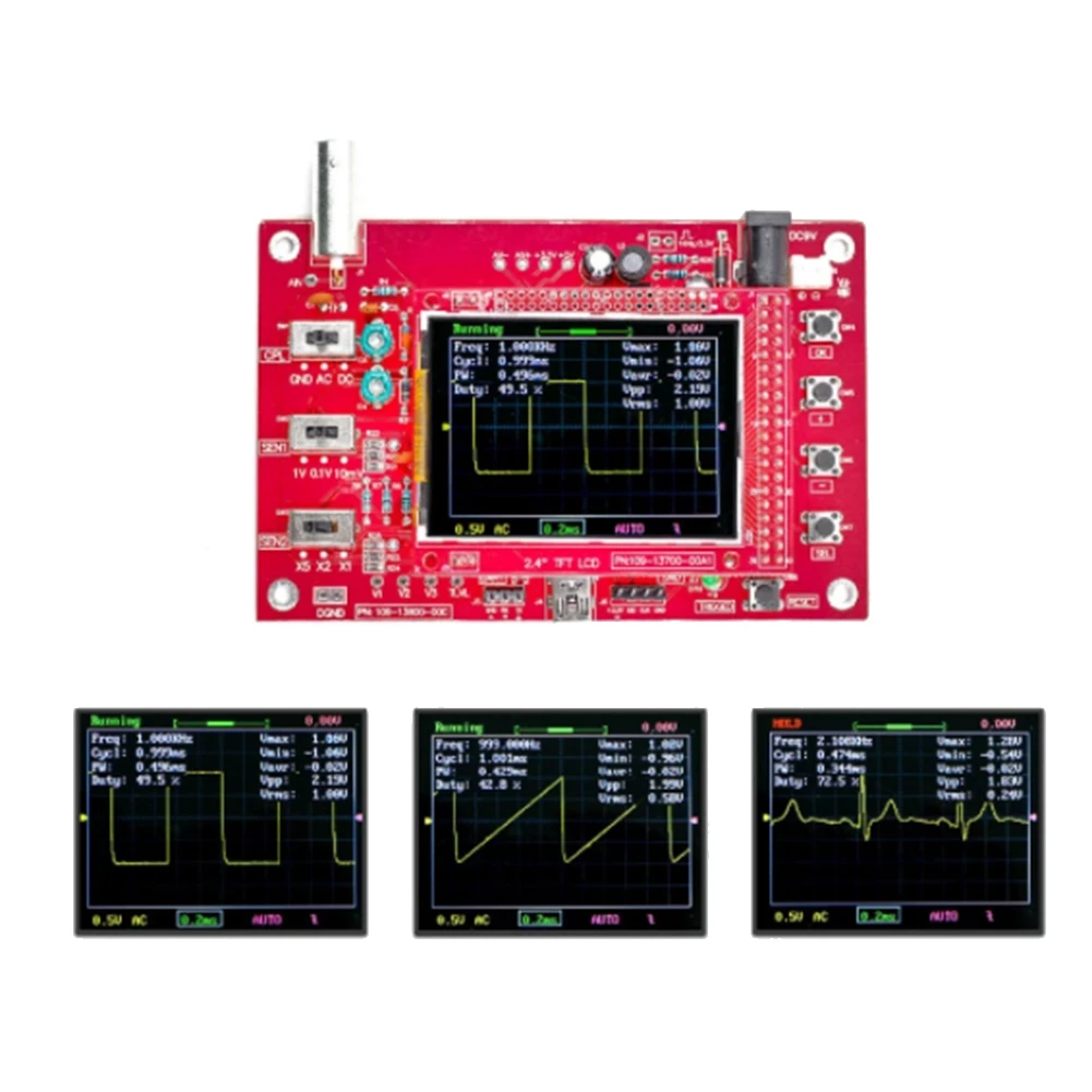 Kit de osciloscopio Digital de bolsillo, 138, 2,4 pulgadas, TFT, SMD soldado + acrílico, carcasa para manualidades