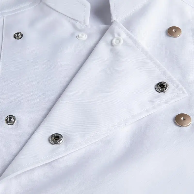 Veste de Chef de restauration de pâtisserie, manches courtes, unisexe, Restaurant, hôtel, cantine, cuisine, uniforme de travail, manteau de Chef fin d'été