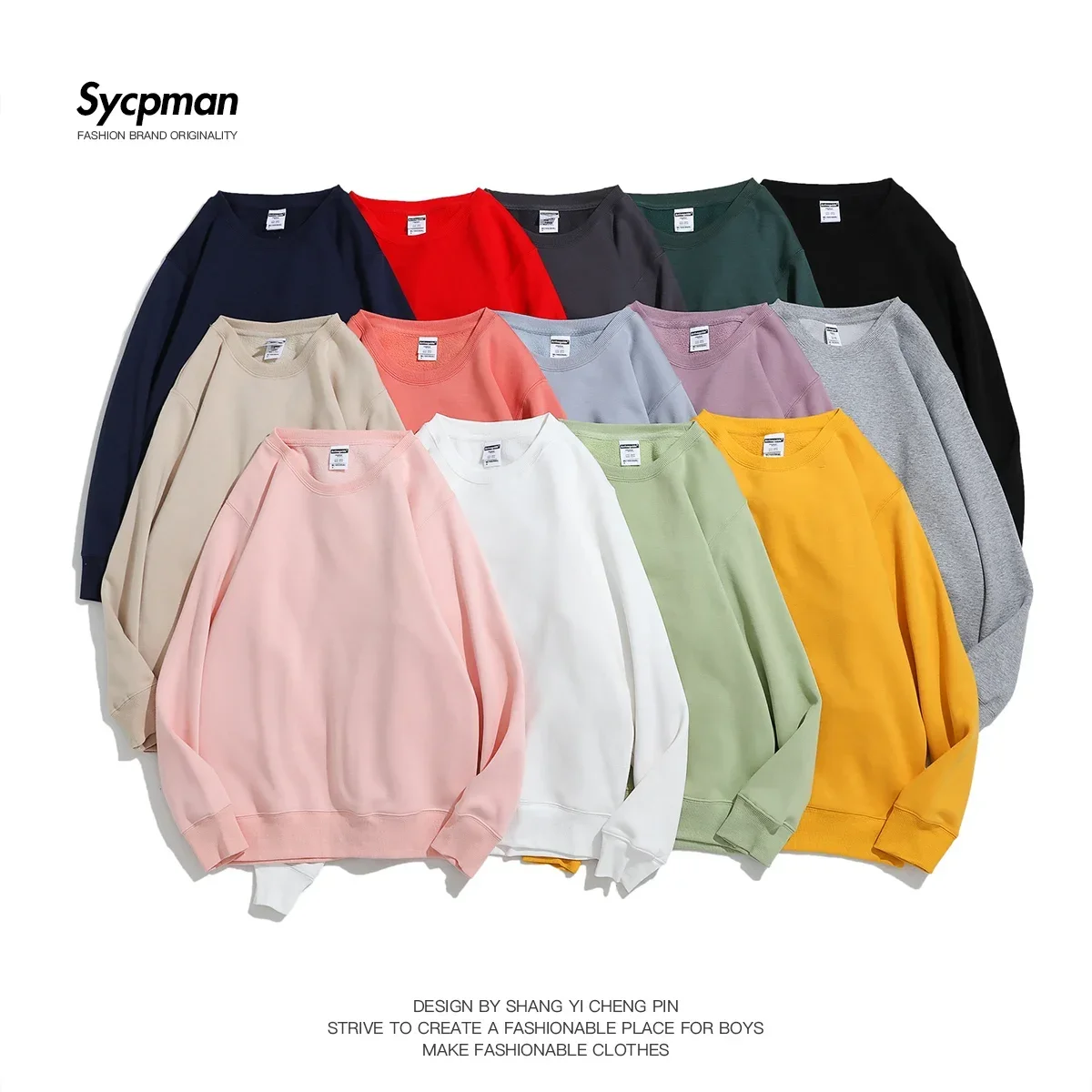 6W688 350gsm Imitation Cashmere Hoodies Mens Harajuku Casual Sweatshirts Streetwear Solid Women Clothing Plush